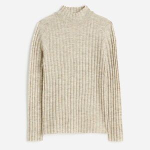 NWT Madewell Alpaca-Blend Mockneck Sweater Heather Stone